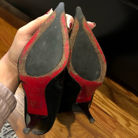 Black Suede & Leather Boots - Picture 6 of 7